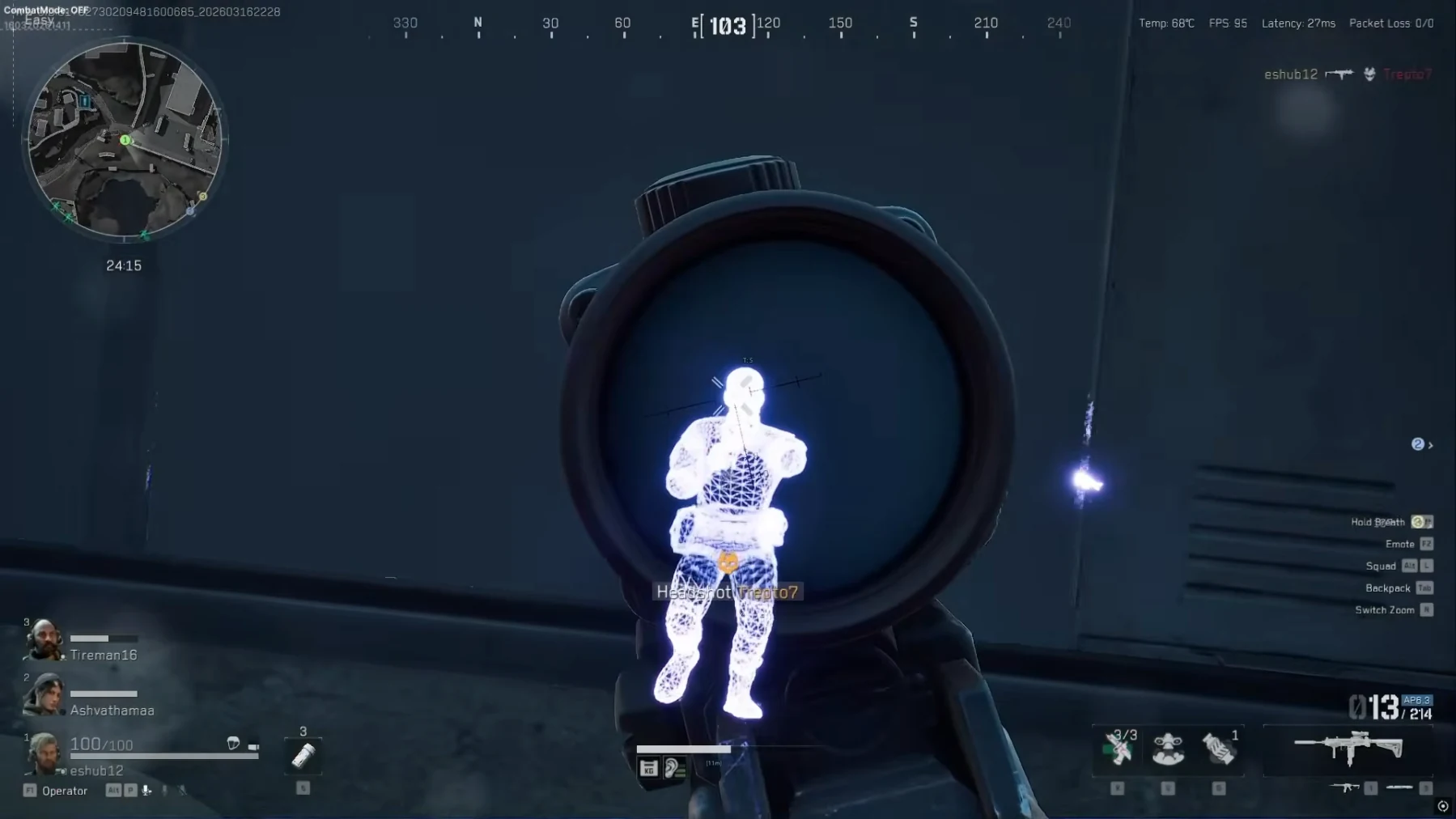 Delta Force wallhack wireframe through cover